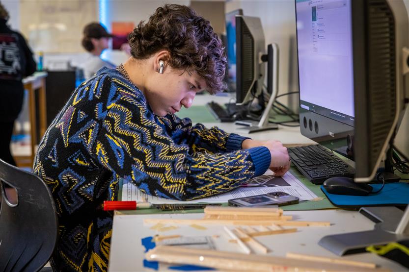 Students build miniature houses